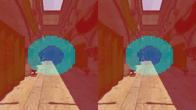 Animation of eye-tracked foveated rendering